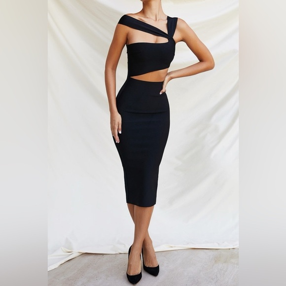 House of CB Dresses & Skirts - House of CB Aina Black Cut Out Bandage Midi Dress